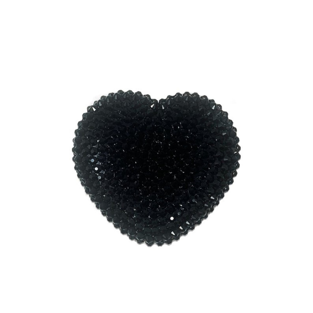 Black Heart Egyptian Rhinestone Compact Mirror